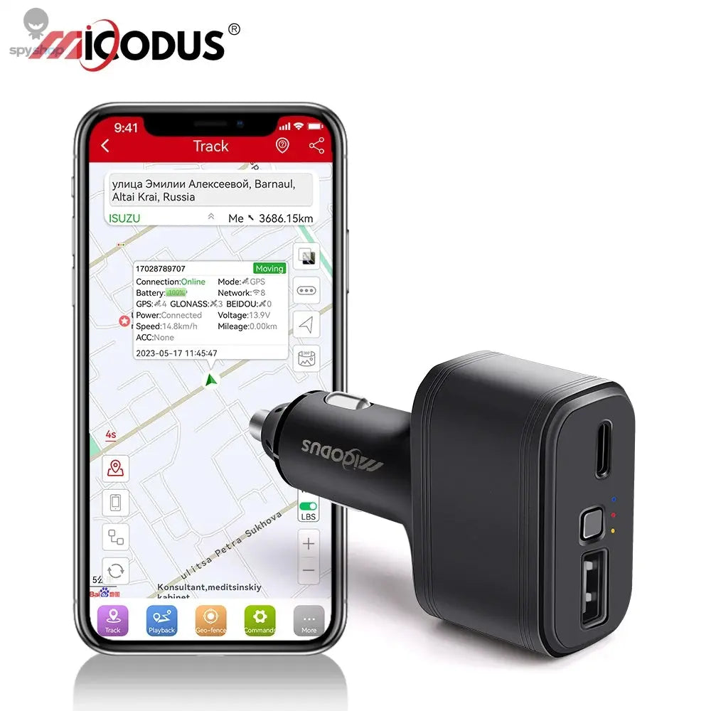 MiCODUS 4G GPS Tracker Car MV77G SOS Remote Listen-in GPS Rastreador 4G Anti-theft Alerts 5000pcs Data Storage Free Tracking APP Spy-shop.com
