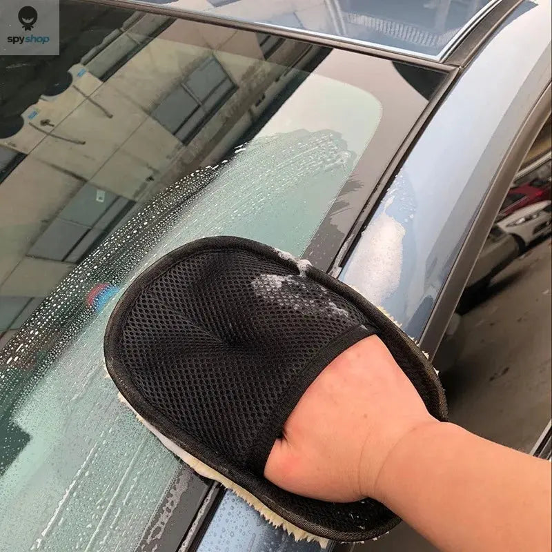 Microfiber Wool Soft Auto Car Washing Glove Cleaning Car Cleaning glove Motorcycle Washer Care Car paint Wash care tools Spy-shop.com