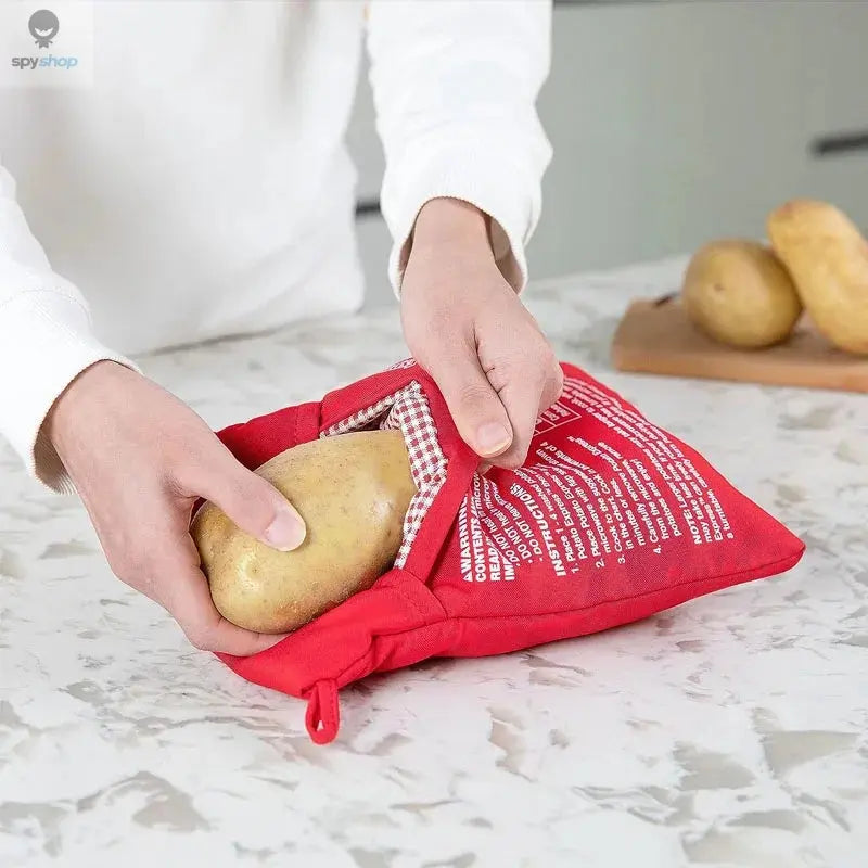 Microwave Potato Bag Reusable Express Microwave Potato Cooker Bag Baked Potato Cooker Perfect Potatoes 4 Minutes Red Baked Pouch Spy-shop.com