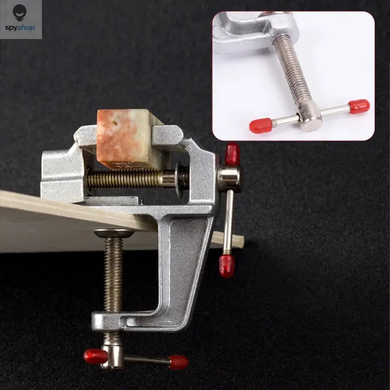 Mini Bench Vise Muliti-Funcational 3.5&quot Aluminum Miniature Small Jewelers Hobby Clamp On Table Flat Pliers Tool Vice Spy-shop.com