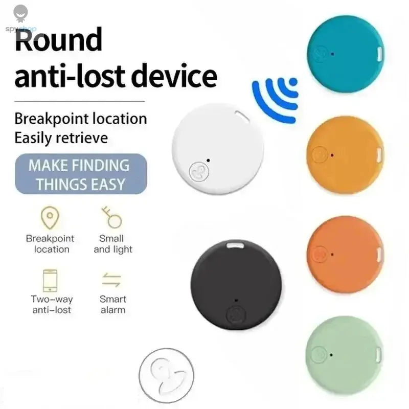 Mini Bluetooth 5.0 Tracker AntiLost Device Round Pet Kids Bag Wallet Tracking Smart Finder Locator Spy-shop.com