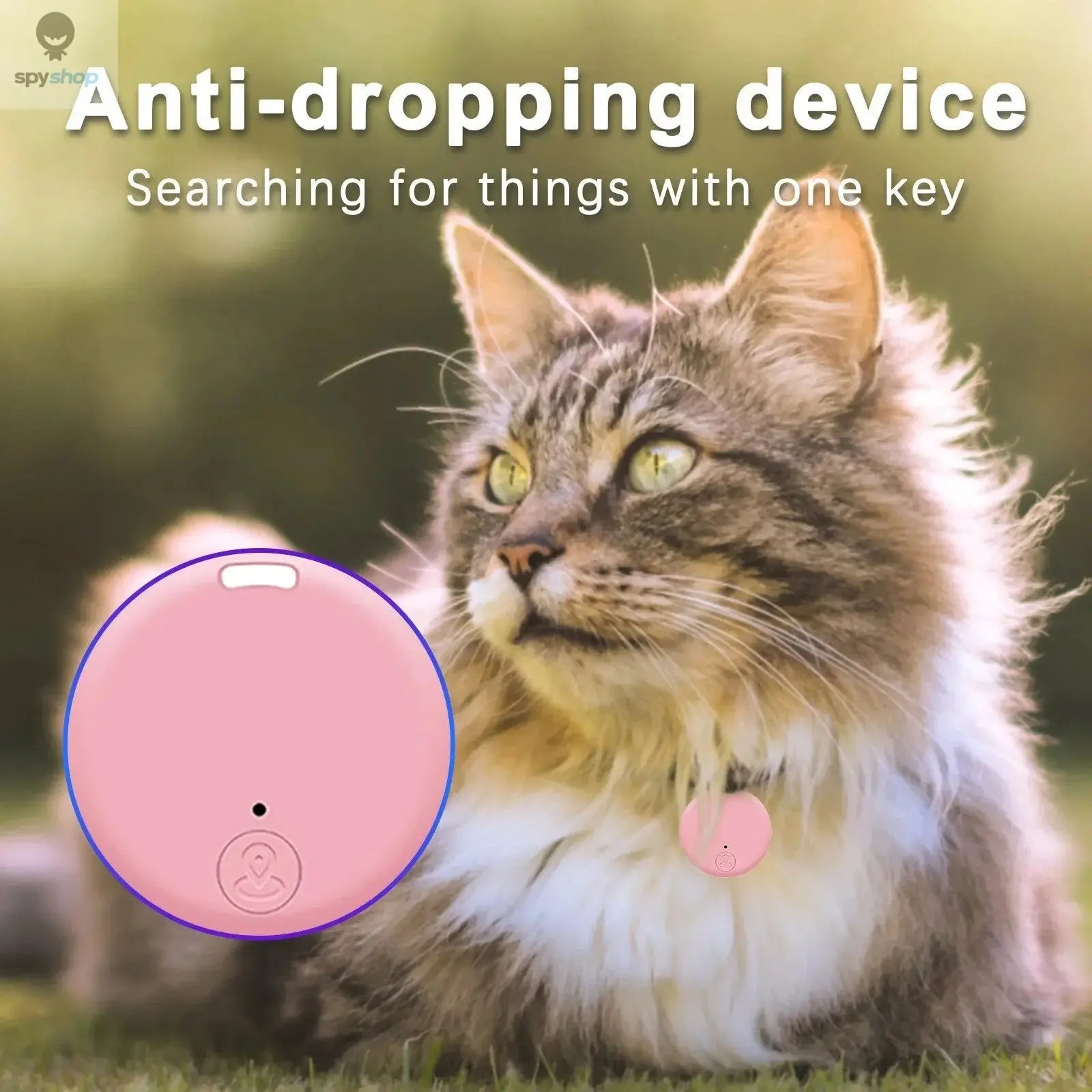 Mini Bluetooth 5.0 Tracker AntiLost Device Round Pet Kids Bag Wallet Tracking Smart Finder Locator Spy-shop.com
