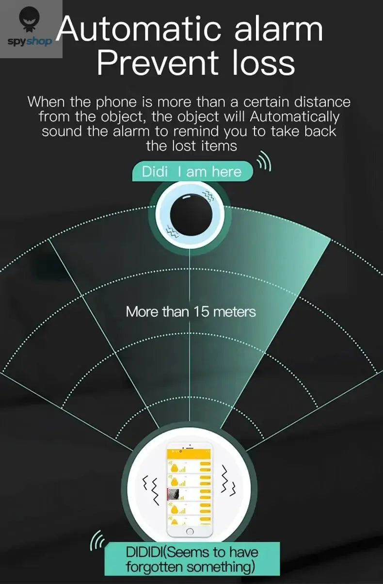 Mini Bluetooth 5.0 Tracker AntiLost Device Round Pet Kids Bag Wallet Tracking Smart Finder Locator Spy-shop.com