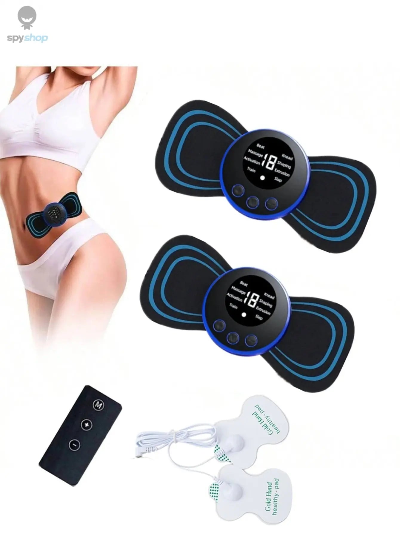Mini Cervical Spine Patch Remote Control and Portable Massager with Patches for Full Body Massage with Multi-mode Adjustment Spy-shop.com