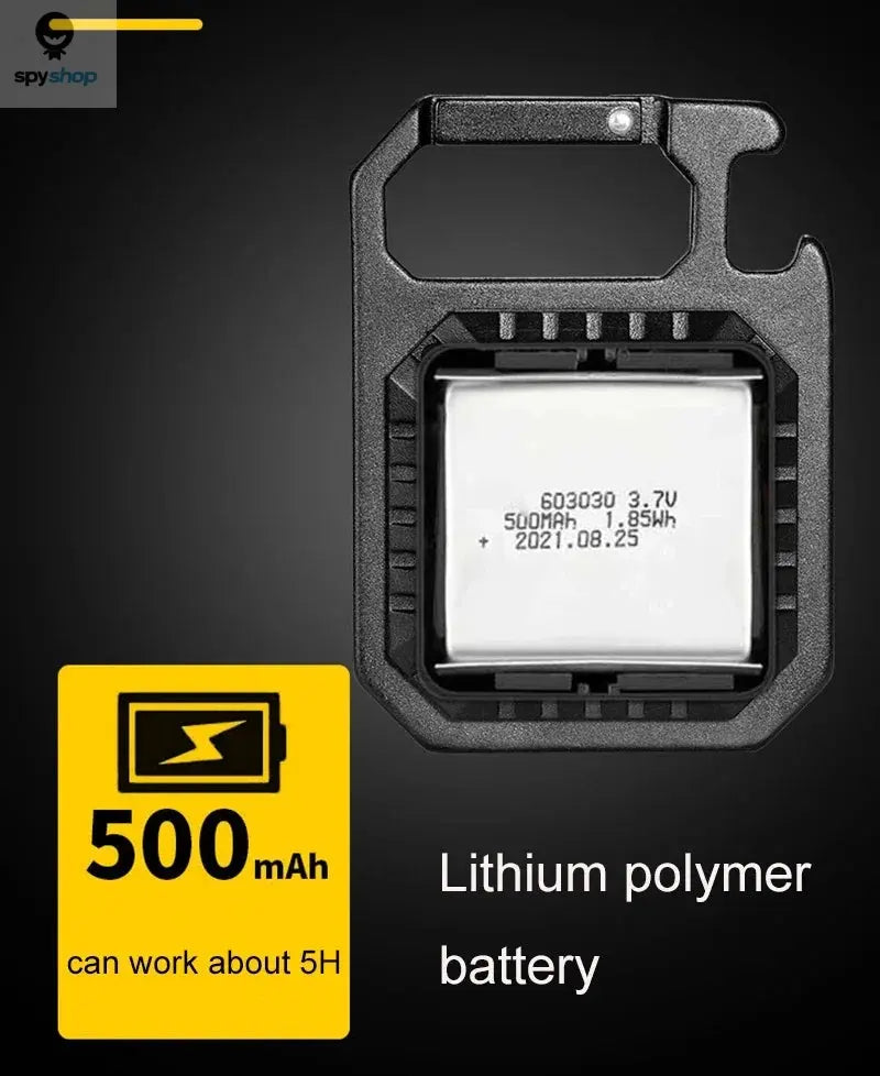 Mini LED Flashlight Magnetic COB Outdoor Camping Pocket Work Light 800 Lumens USB Rechargeable 7 Modes Spotlights Spy-shop.com