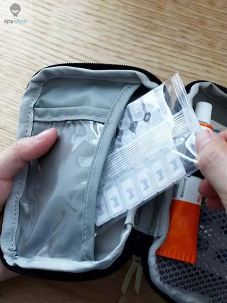 Mini Portable Medicine Bag Travel First Aid Kit Medicine Bag Storage Bag Survival Kit Medicine Box Outdoor Emergency Camping Spy-shop.com