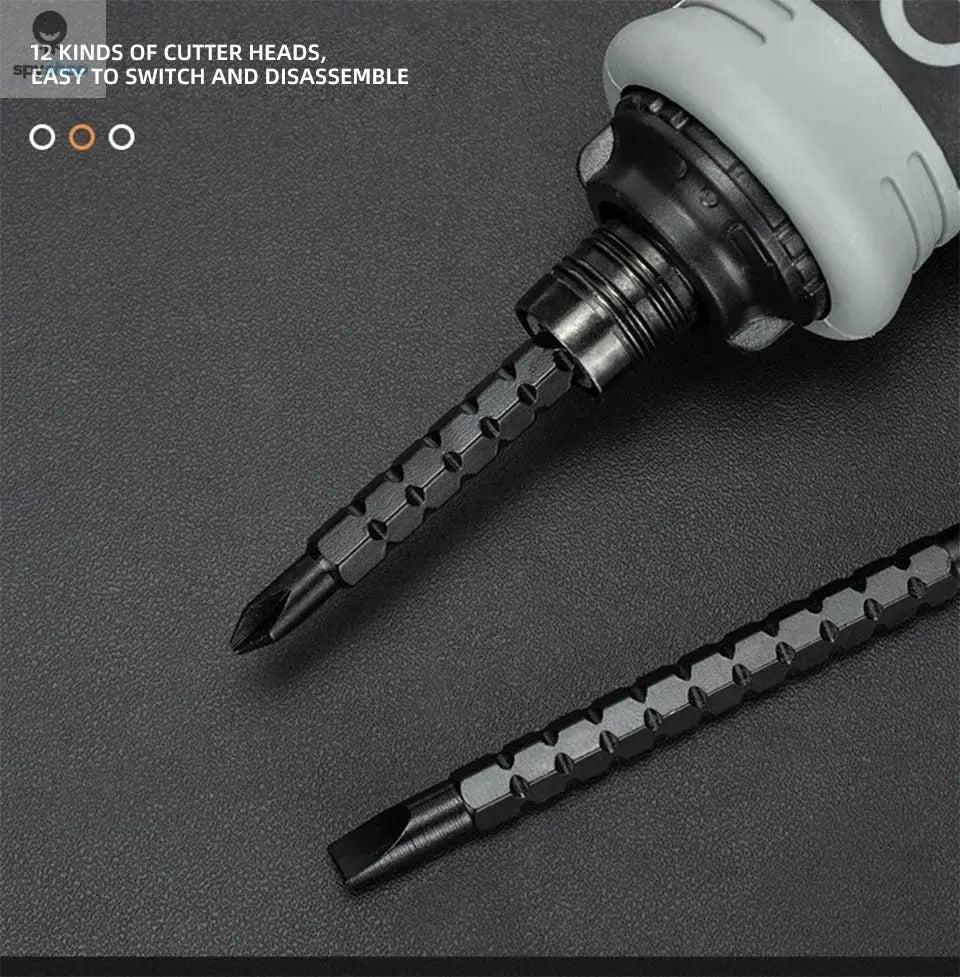 Mini Ratchet Precision Screwdriver Magnetic 13 In 1 Telescopic Labor-Saving Hand Tool Phillips Slotted Dual-purpose Head 