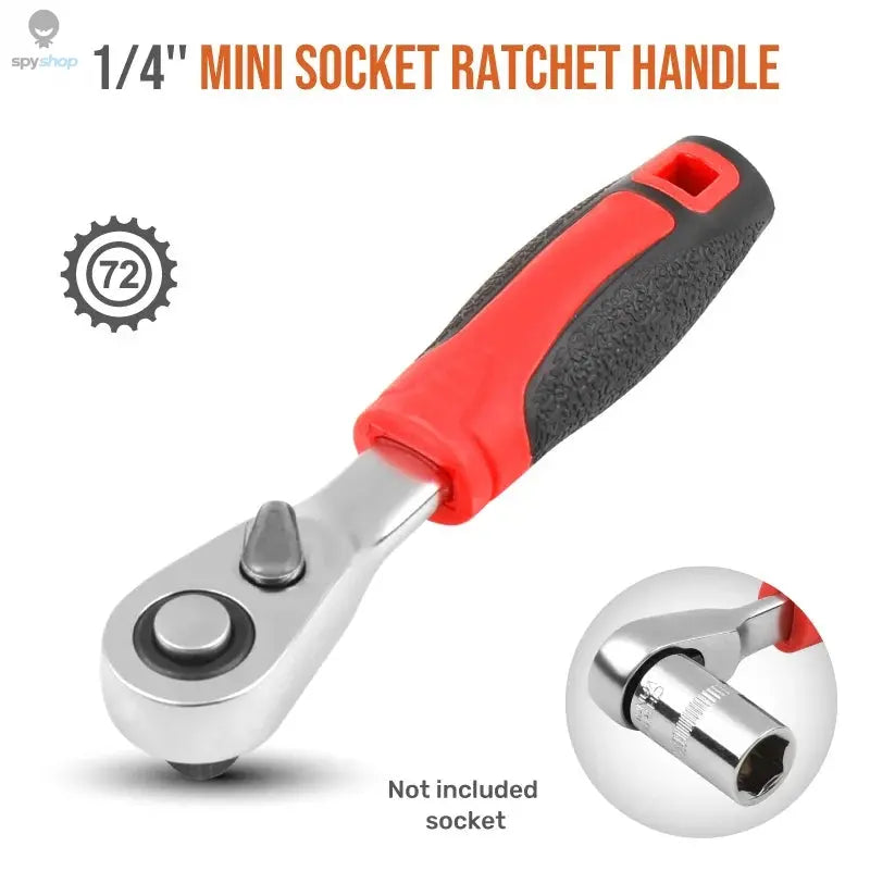 Mini treble 1/4 Ratchet Wrench Double Ended Quick Socket Ratchet Wrench Screwdriver Hex Torque Wrenches Set Spanner Spy-shop.com