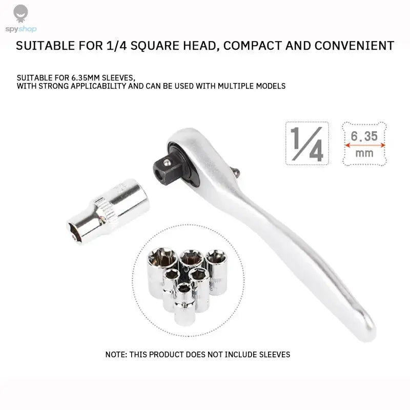 Mini treble 1/4 Ratchet Wrench Double Ended Quick Socket Ratchet Wrench Screwdriver Hex Torque Wrenches Set Spanner Spy-shop.com
