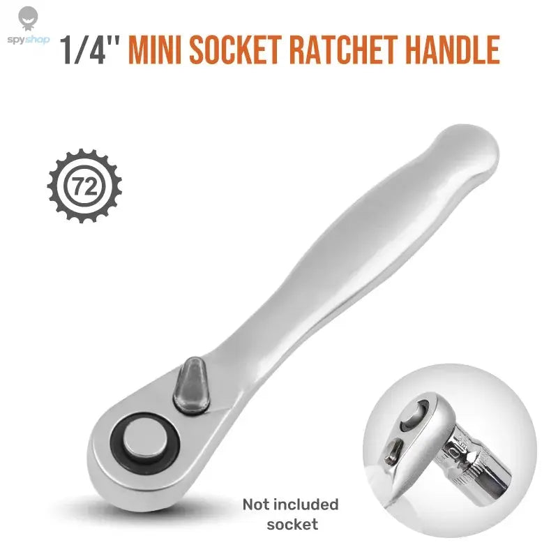 Mini treble 1/4 Ratchet Wrench Double Ended Quick Socket Ratchet Wrench Screwdriver Hex Torque Wrenches Set Spanner Spy-shop.com