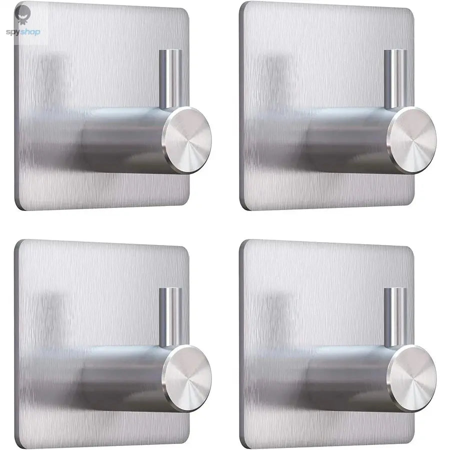 Modern style stainless steel adhesive hooks for bathroom room kitchen clothes hats clutter storage Spy-shop.com