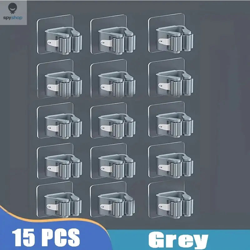 Mop Holder Self-adhesive Broom Stand Wall Mounted Mop Support Sweeping Brush Hook Storage Organizer Bathroom Kitchen Accessories Spy-shop.com