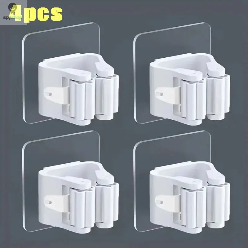 Mop Holder Self-adhesive Broom Stand Wall Mounted Mop Support Sweeping Brush Hook Storage Organizer Bathroom Kitchen Accessories Spy-shop.com