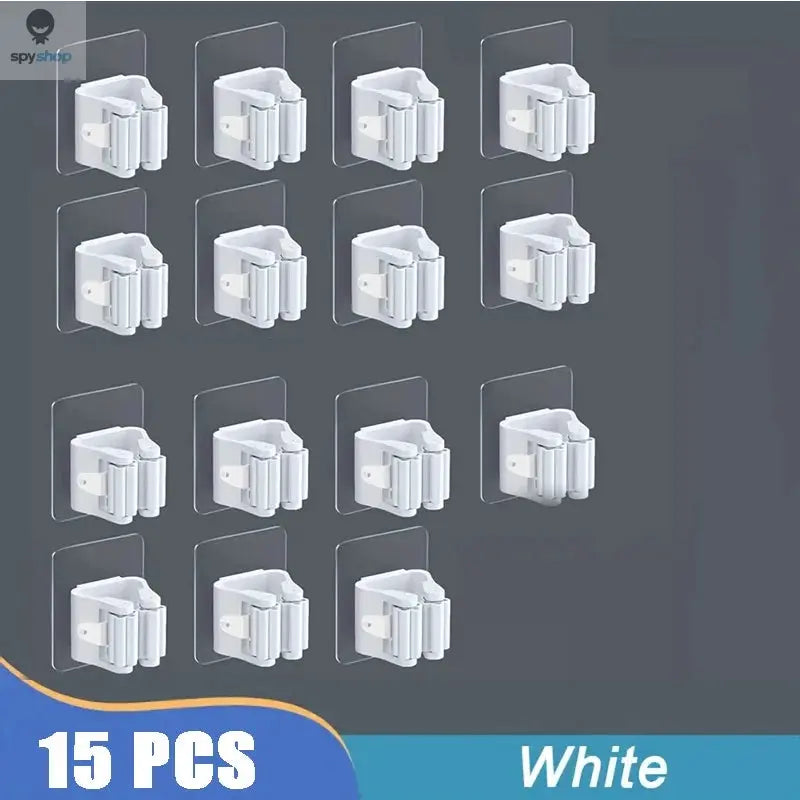 Mop Holder Self-adhesive Broom Stand Wall Mounted Mop Support Sweeping Brush Hook Storage Organizer Bathroom Kitchen Accessories Spy-shop.com