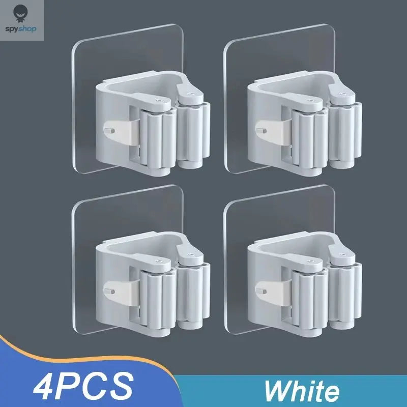 Mop Holder Self-adhesive Broom Stand Wall Mounted Mop Support Sweeping Brush Hook Storage Organizer Bathroom Kitchen Accessories Spy-shop.com