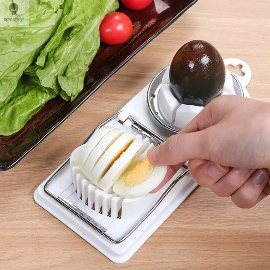 Multifunctional PP Base egg cutter 2-in-1 stainless steel wire pull egg cutter for hanging high-quality kitchen accessory tools Spy-shop.com