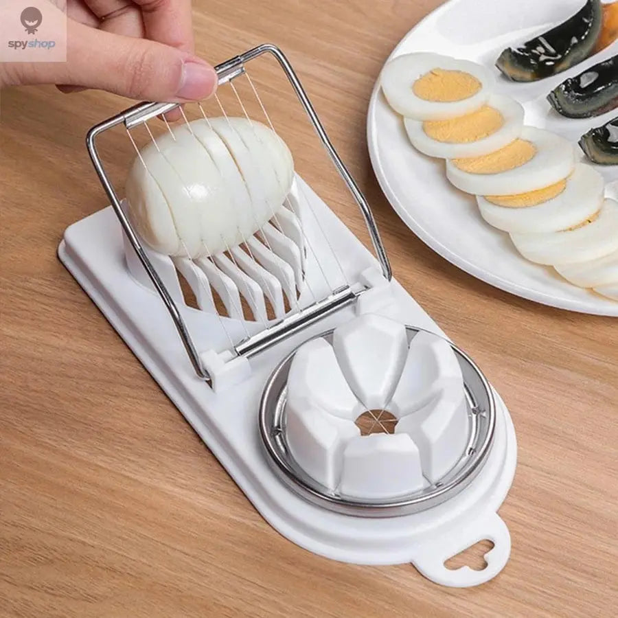 Multifunctional PP Base egg cutter 2-in-1 stainless steel wire pull egg cutter for hanging high-quality kitchen accessory tools Spy-shop.com
