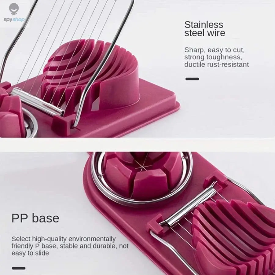 Multifunctional PP Base egg cutter 2-in-1 stainless steel wire pull egg cutter for hanging high-quality kitchen accessory tools Spy-shop.com