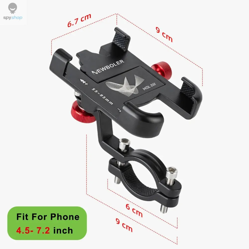 NEWBOLER MTB Phone Mount Stand Bicycle Holder 360° Rotatable Aluminum Adjustable Bike Phone Holder Non-slip Cycling Bracke Spy-shop.com