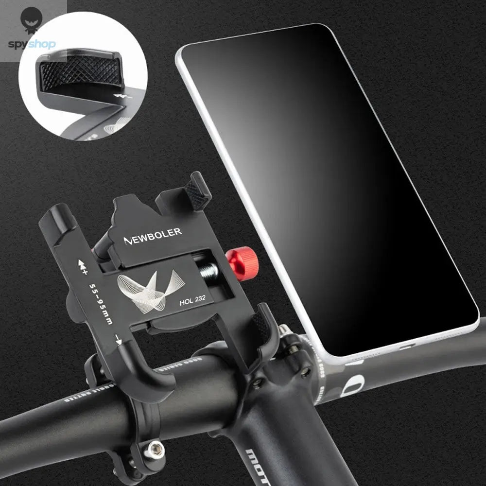 NEWBOLER MTB Phone Mount Stand Bicycle Holder 360° Rotatable Aluminum Adjustable Bike Phone Holder Non-slip Cycling Bracke Spy-shop.com