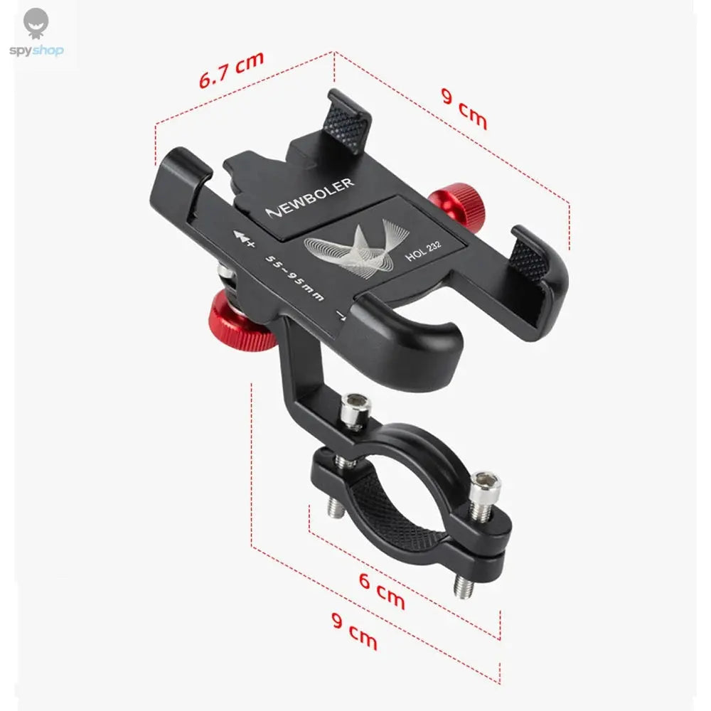 NEWBOLER MTB Phone Mount Stand Bicycle Holder 360° Rotatable Aluminum Adjustable Bike Phone Holder Non-slip Cycling Bracke Spy-shop.com