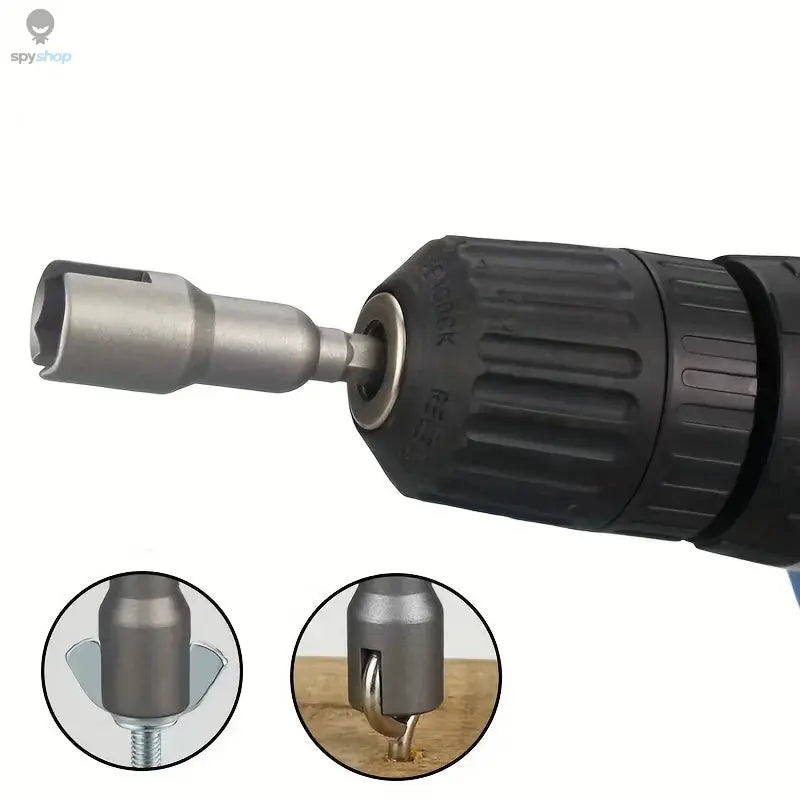 Natural Slotted Butterfly Hole Socket Wrench 65mm Hexagonal Handle Electric Screwdriver Wing Nut Socket Tool Spy-shop.com