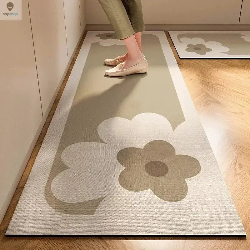 New 1 pc Japanese style soft kitchen diatomite mud floor mat, super anti slip, super absorbent, easy to handle carpet Spy-shop.com