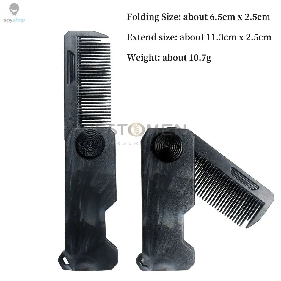 New 2 in 1 Pocket Folding Combs Plastic Wide Tooth Oil Head Comb Beard Combing Barber Hair Clipper Comb Salon Hair Styling Tools Spy-shop.com