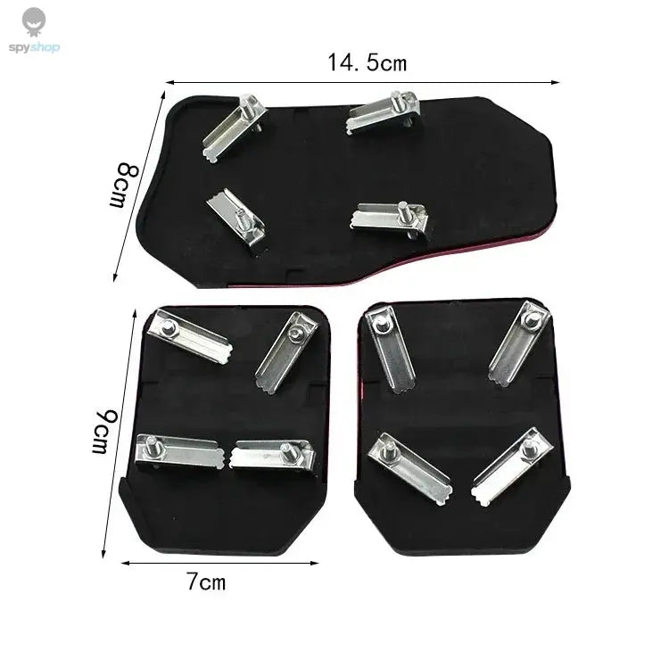 New 3Pcs/set Universal Non-Slip Aluminum Manual Transmission Car Pedal Cover Set Kit Pedali Red/Blue/Silver Car Accessories 