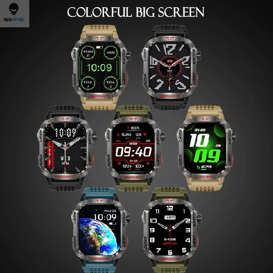 New For Huawei Xiaomi Military GPS Smart Watch Men Flashlight Compass Waterproof Outdoor Sport Tracker Bluetooth Call Smartwatch Spy-shop.com