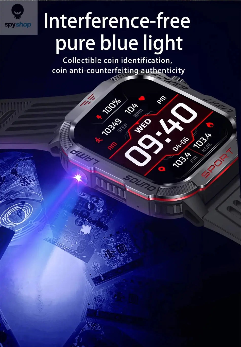 New For Huawei Xiaomi Military GPS Smart Watch Men Flashlight Compass Waterproof Outdoor Sport Tracker Bluetooth Call Smartwatch Spy-shop.com