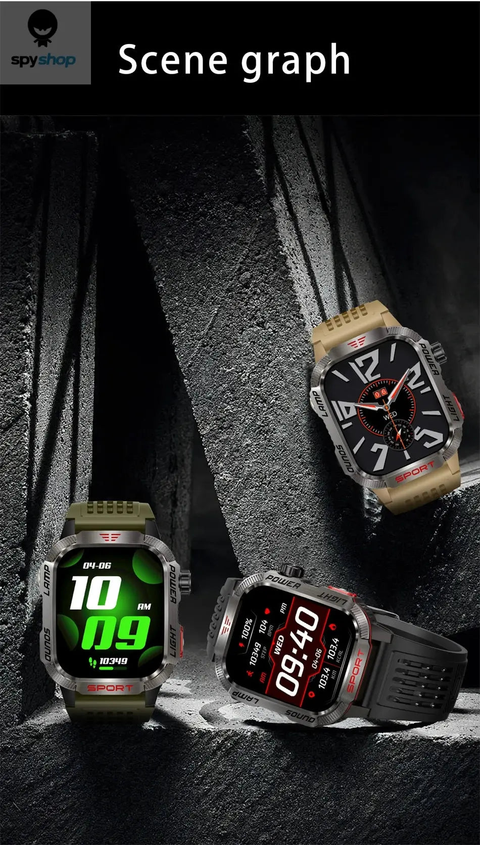 New For Huawei Xiaomi Military GPS Smart Watch Men Flashlight Compass Waterproof Outdoor Sport Tracker Bluetooth Call Smartwatch Spy-shop.com