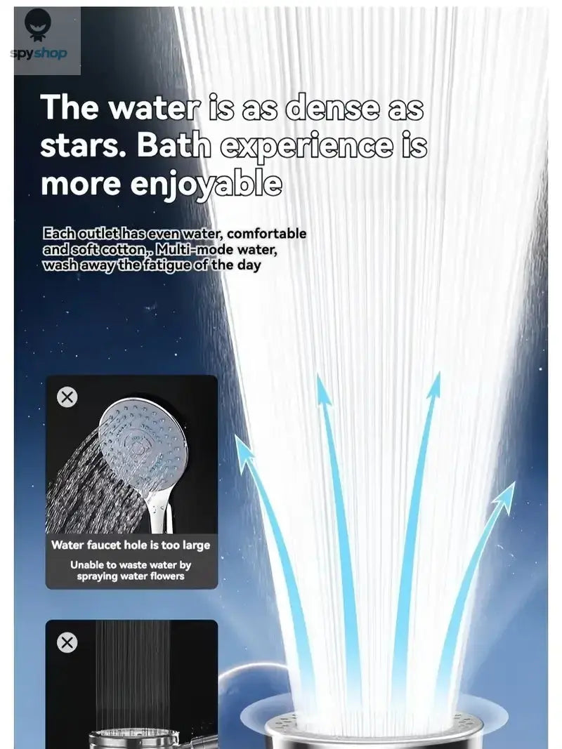 New High Pressure Water Saving Filter Shower Head 5 Modes Handheld Shower Head One Button Stop Bathroom Accessories Set Spy-shop.com