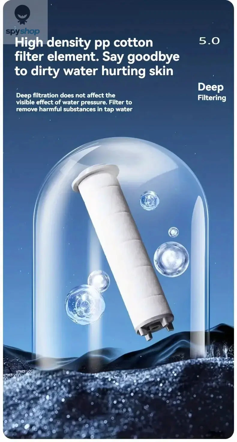 New High Pressure Water Saving Filter Shower Head 5 Modes Handheld Shower Head One Button Stop Bathroom Accessories Set Spy-shop.com