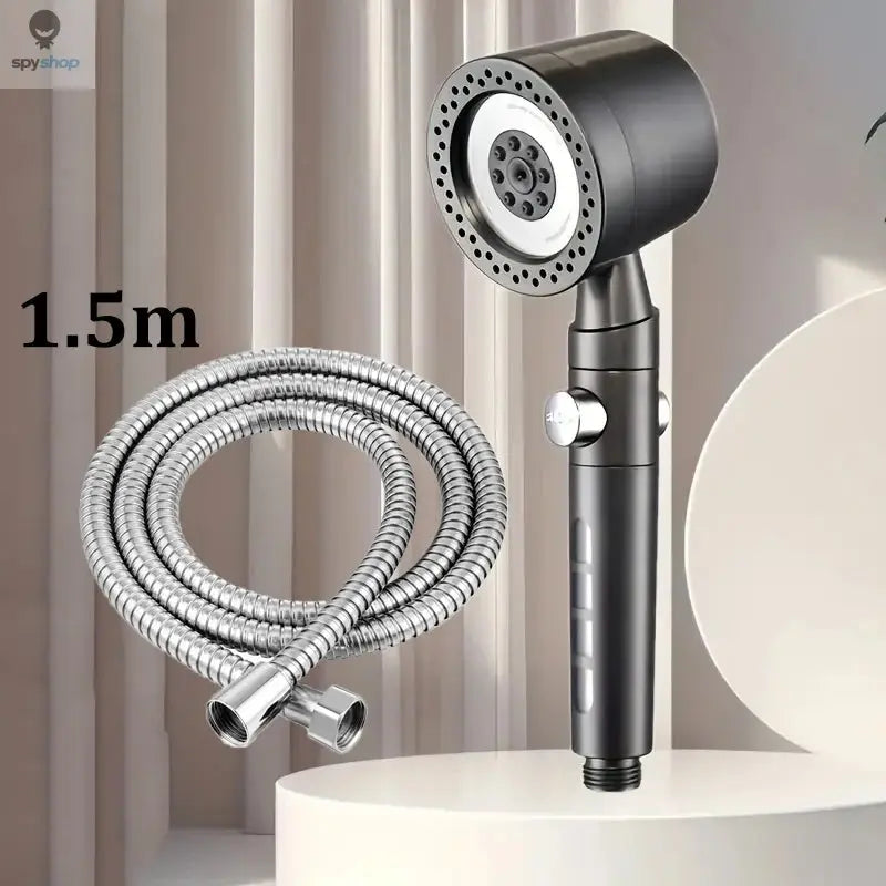 New High Pressure Water Saving Filter Shower Head 5 Modes Handheld Shower Head One Button Stop Bathroom Accessories Set Spy-shop.com