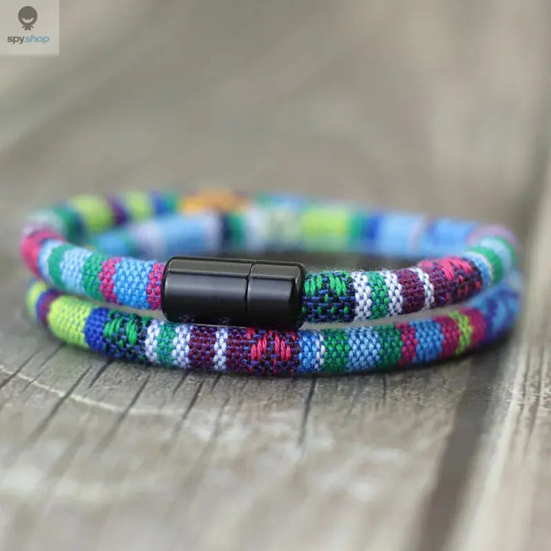 🌊 Bohemia Men's Rope Bracelet Magnetic Clasp Beach Surf Style