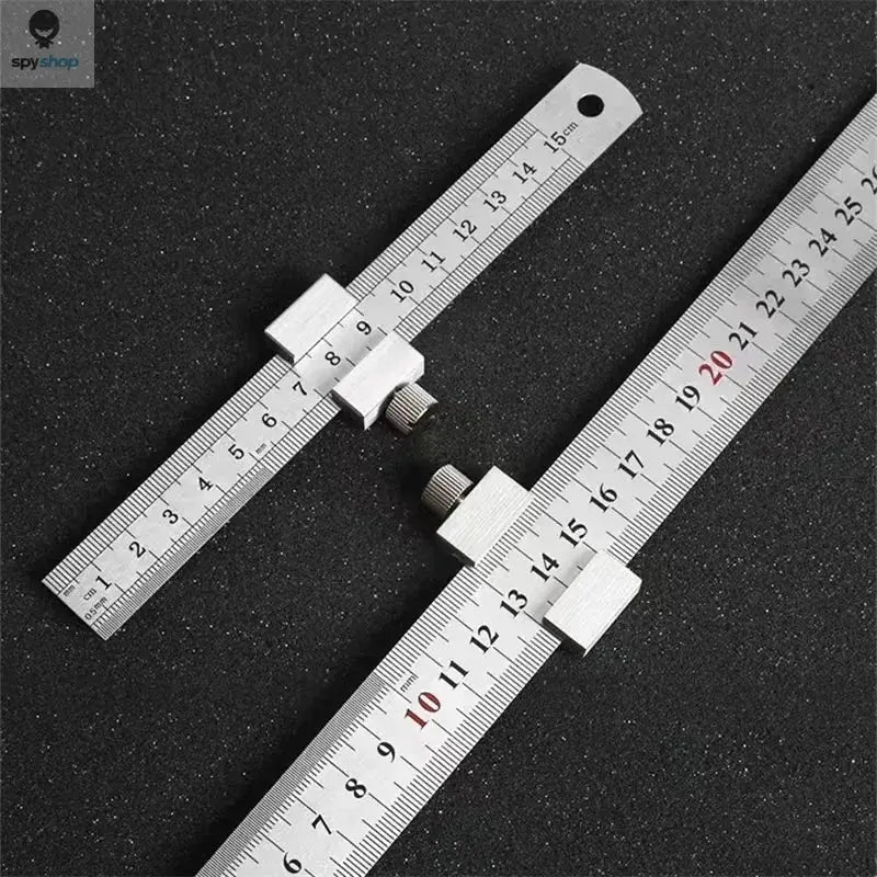 New Protable Accurate positioning Woodworking Tools Carpentry Steel Ruler Positioning Limit Block Measuring Marking Gauge 