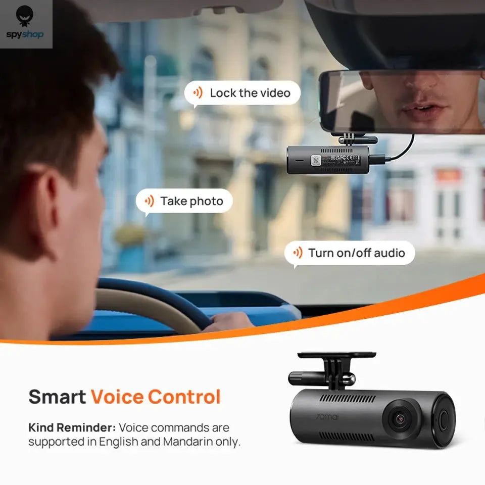 【New】70mai Dash Cam M310 1296P Resolution 130°FOV Smart Voice Control Support 24H Parking Guard Night Vision 70mai M310 Car DVR Spy-shop.com