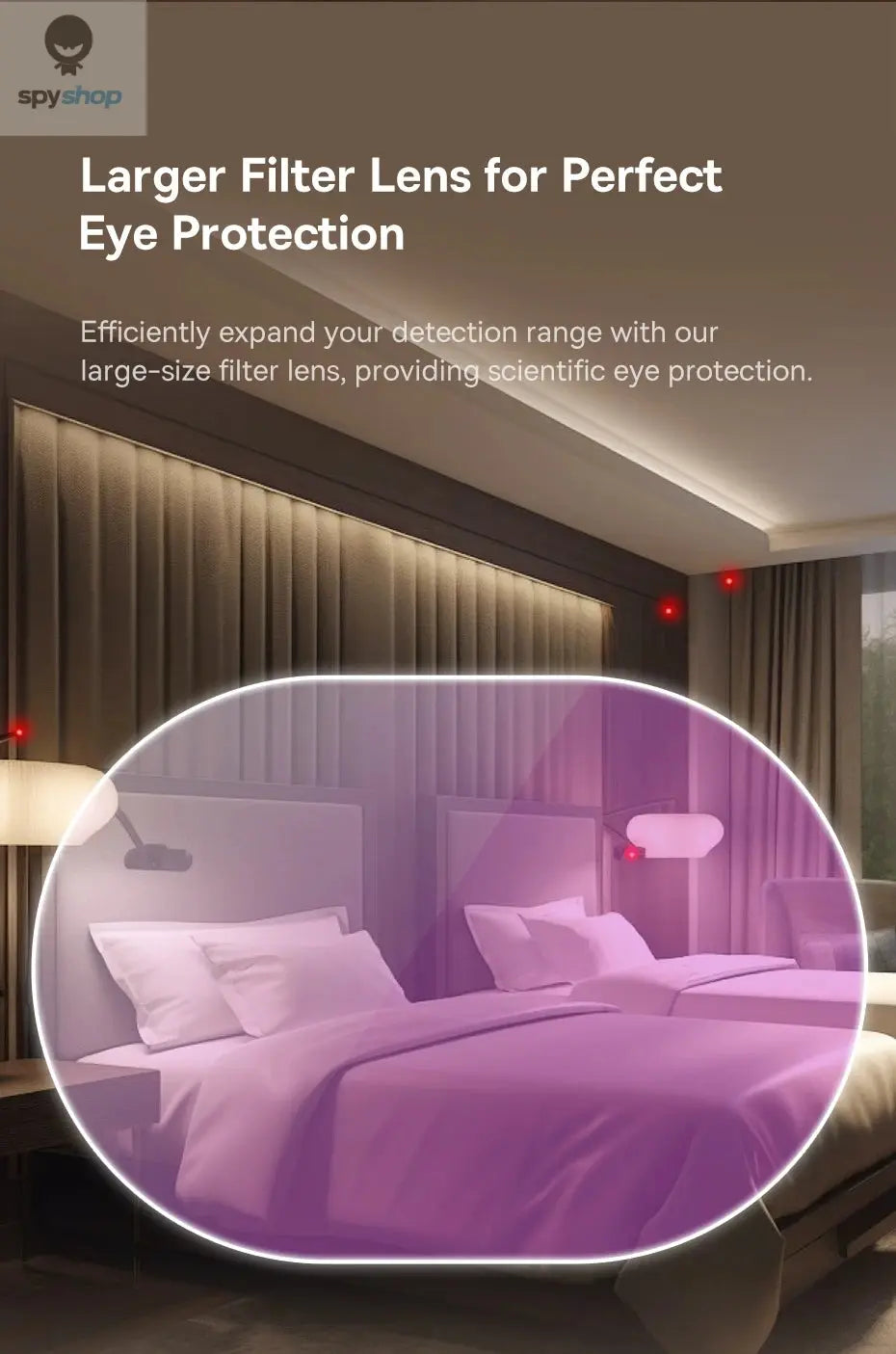 【New】Baseus Camera Detector Intelligent Hidden Camera Signal Detector Rechargeable Hanging Security Alarm Protection Detector Spy-shop.com