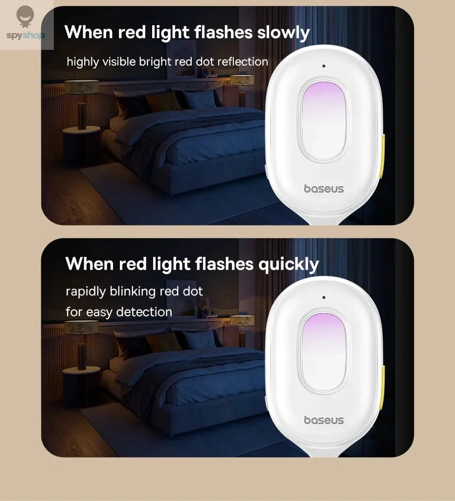 【New】Baseus Camera Detector Intelligent Hidden Camera Signal Detector Rechargeable Hanging Security Alarm Protection Detector Spy-shop.com