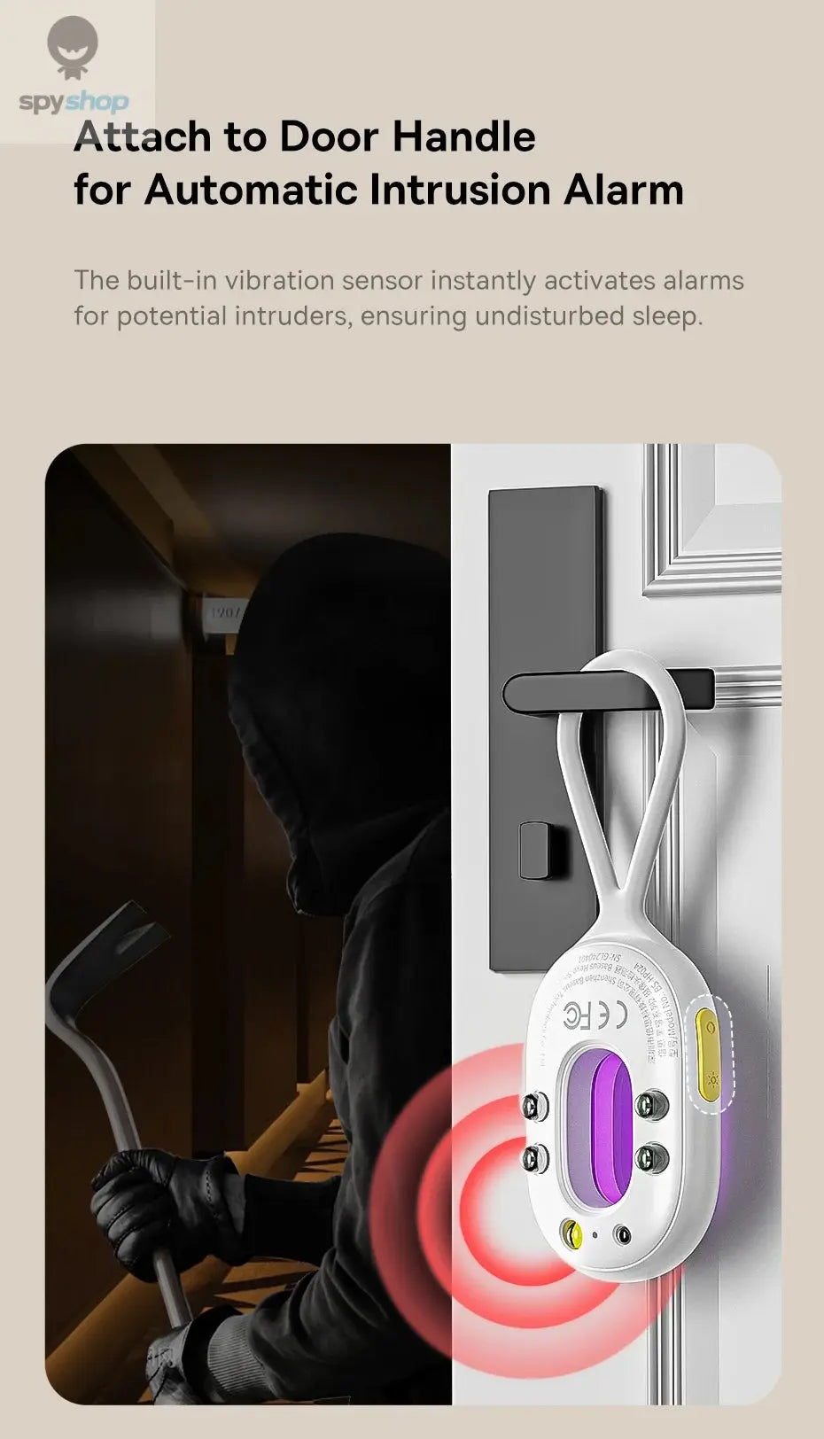 【New】Baseus Camera Detector Intelligent Hidden Camera Signal Detector Rechargeable Hanging Security Alarm Protection Detector Spy-shop.com