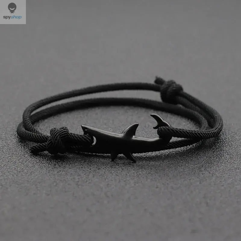 Noter New Shark Bracelet Unisex Double Layer Adjustable 3mm Cord Chain Braclet Beach Jewelry Accessories Surfer Braslet Pulsera 
