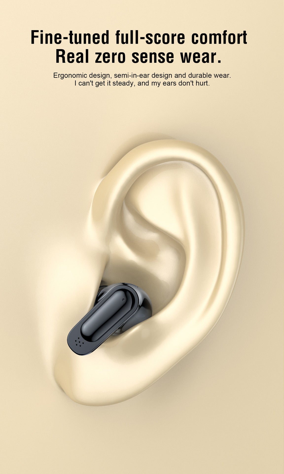 Wireless Bluetooth 5.3 In-Ear Earbuds with Touch Control and Deep Bass