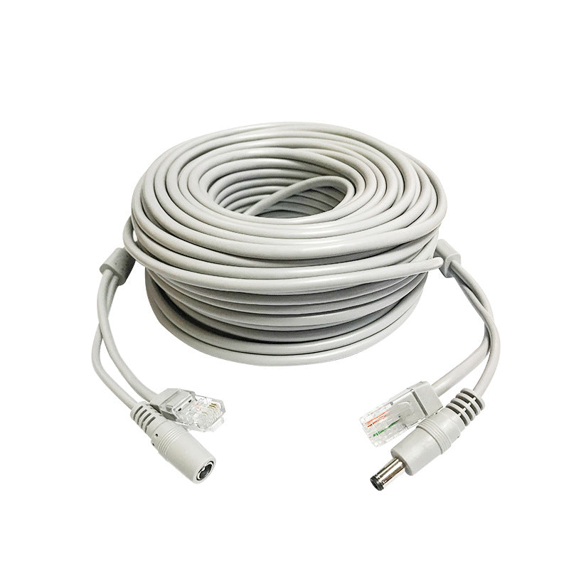 RJ45- ja tasavirtakaapeli valvontakameraan, vaihtoehtoina 5–20 m