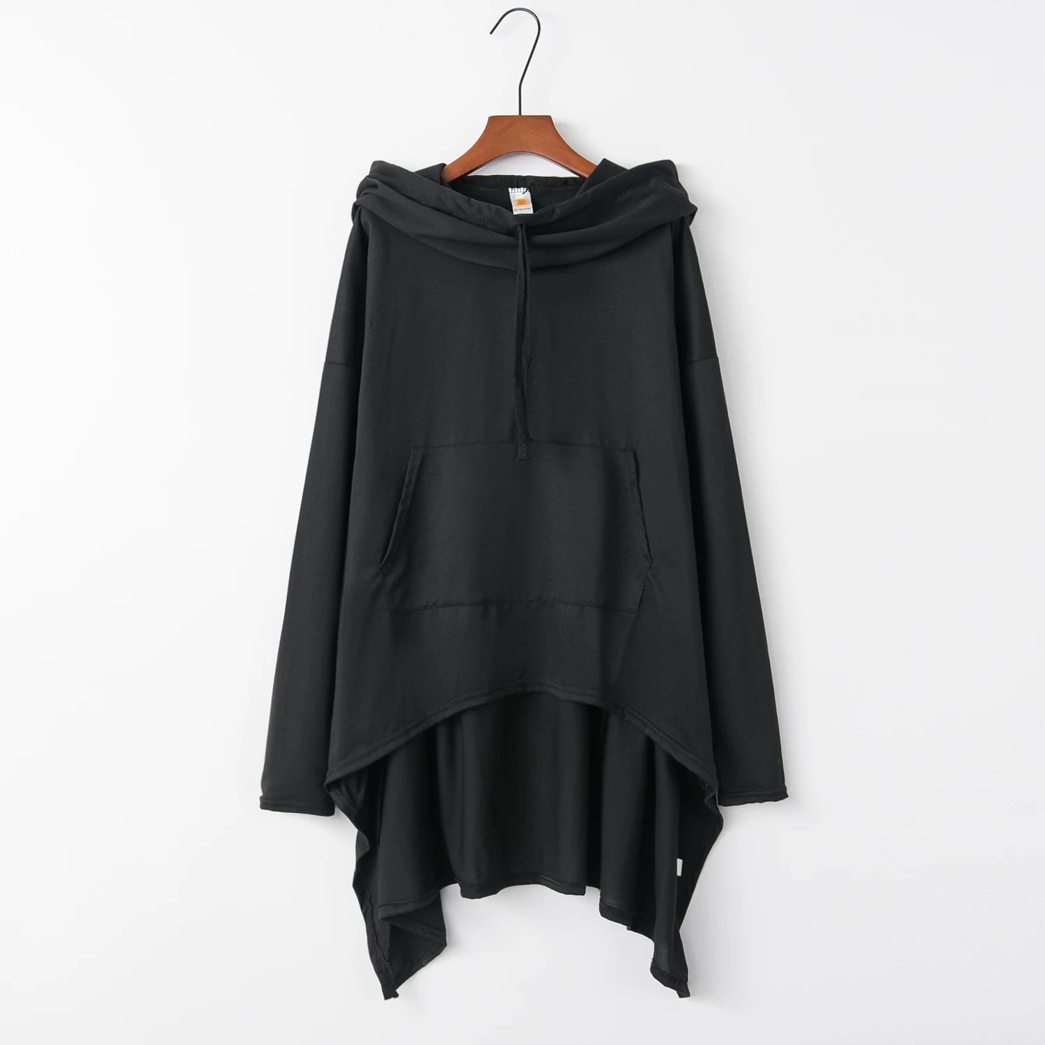 Damklänning med lång, lös hoodie och fickor i enfärgat utförande