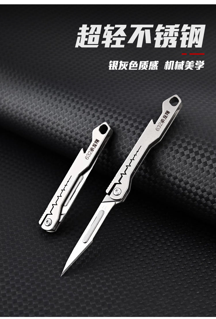 Stainless Steel Fast‑Open Scalpel Mini Bottle Opener Knife