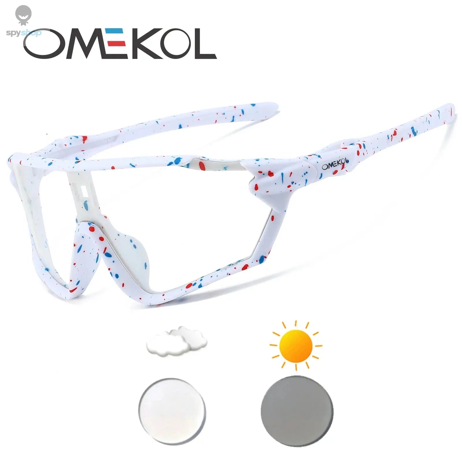 OMEKOL Brand New Photochromic Cycling Glasses Bicycle Eyewear Men Women Mtb Bike Baseball Sports Sunglasses Cycling Glasses 