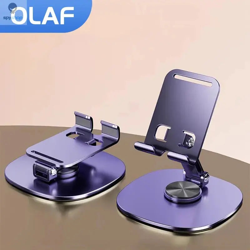 Olaf Rotating Table Cell Phone Holder Support Desktop Stand For iPad Samsung iPhone 15 14 13 Mobile Mount Spy-shop.com