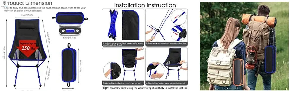 Outdoor Portable Camping Chair Oxford Cloth Folding Lengthen Camping Seat for Fishing BBQ Festival Picnic Beach Ultralight Chair Spy-shop.com