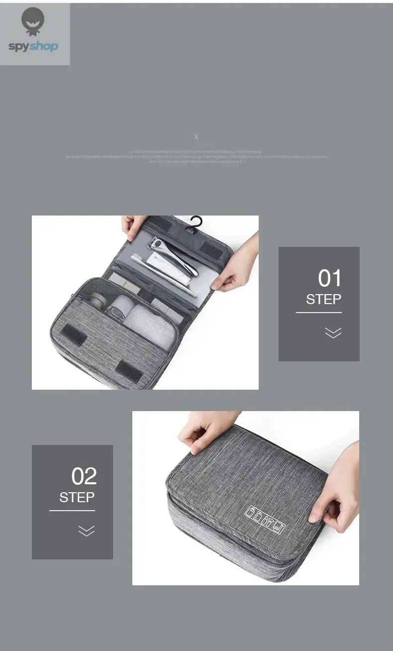 Oxford Fabric Men Business Portable Storage Bag Toiletries Organizer Women Cosmetic Bag Waterproof Hanging Travel Wash Pouch Spy-shop.com